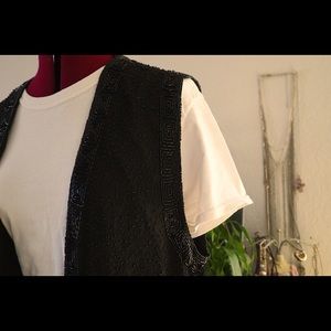 VINTAGE VEST - beaded - 100% silk
